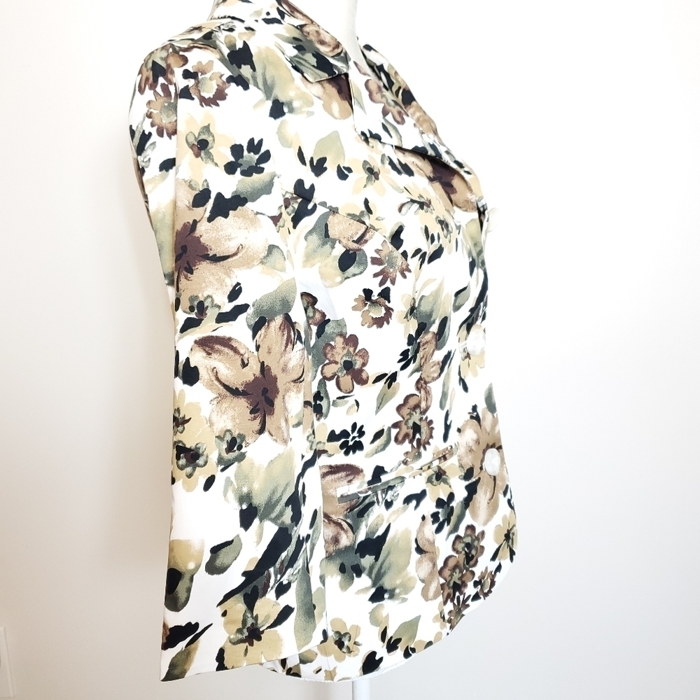 Style Works floral print blazer jacket size 8 - Picture 5 of 12